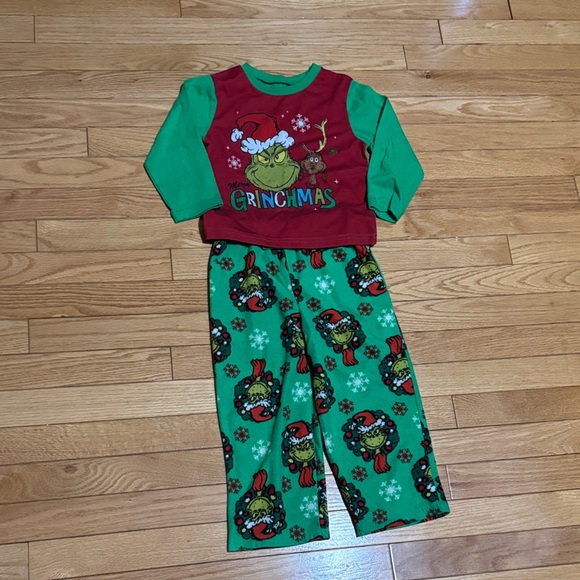 Grinchmas Kids Pajamas - Red and Green - Picture 1 of 4